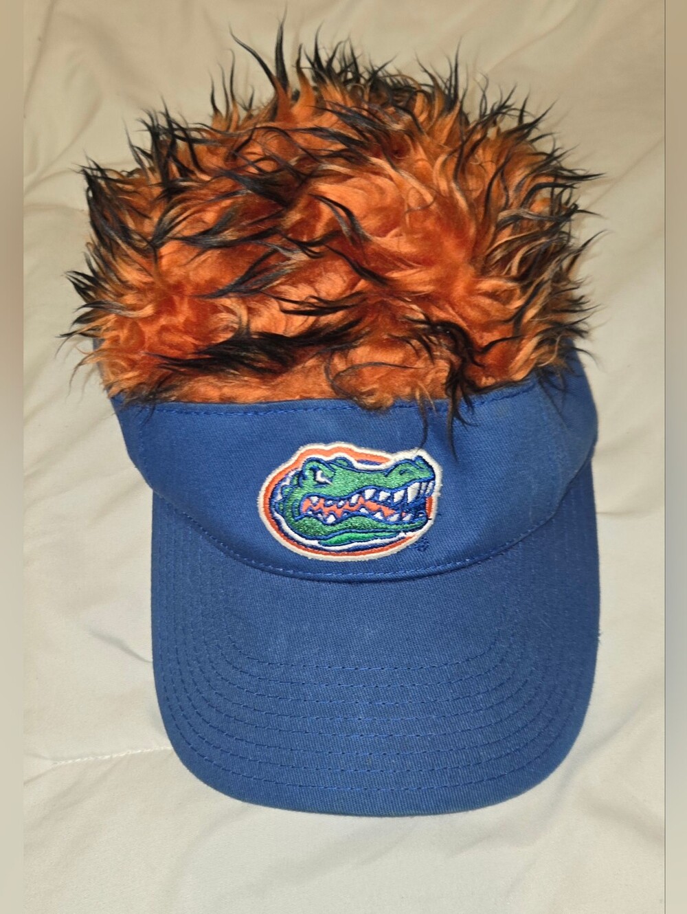 Florida Gators Blue Visor with Orange Faux Hair